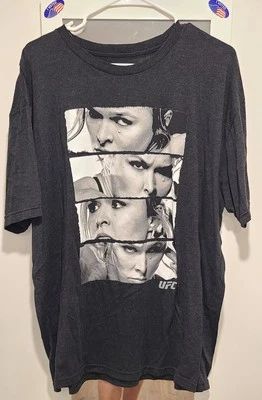 Camiseta gris UFC Ronda Rousey Faces talla XXL Foto 1 de 3
