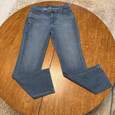 Pantalones de mezclilla Lee para mujer calce clásico pierna recta azul talla 14 largos/altos Foto 1 de 4