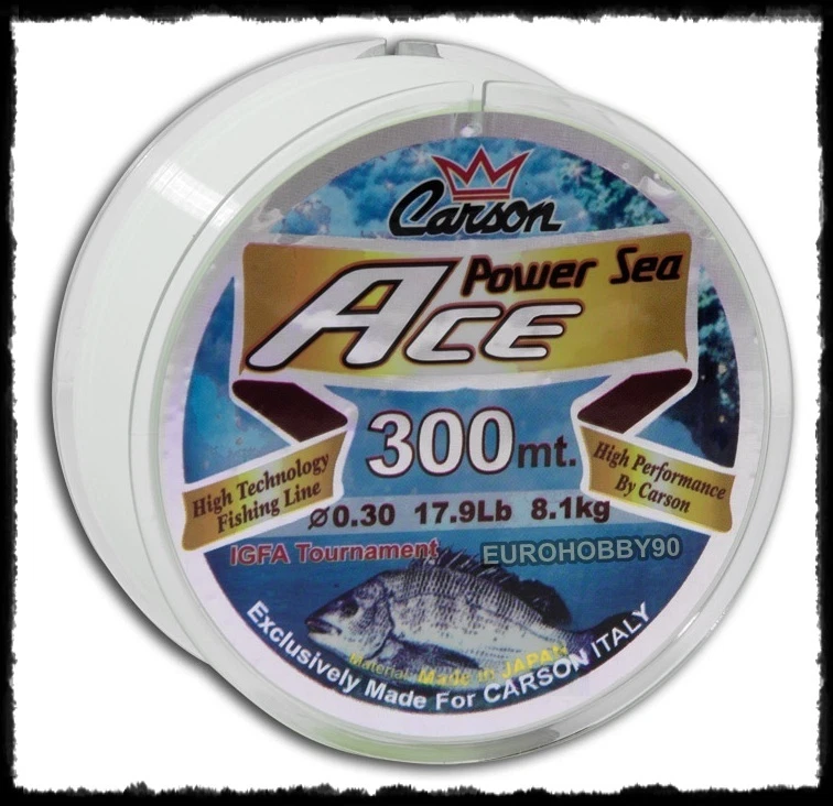 monofilo pesca 300mt speciale surfcasting bolentino mare filo nylon x mulinello - Immagine 1 di 1