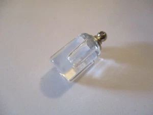 6 Crystal Clear Tiny Vial Pendants W/ Screw On Cap Sm Bottle Charm Perfume H5 - Picture 1 of 3