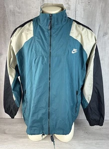 Nike Windbreaker Jacket Vintage 90s Full Zip Lite Weight Coat Mens Large - Picture 1 of 24