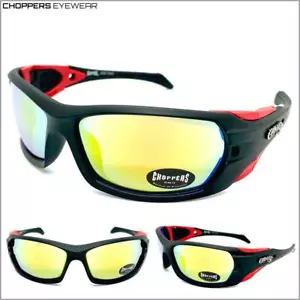 Men MOTORCYCLE Riding CHOPPERS SUN GLASSES Protective Eyewear Shatter Proof Lens - Picture 1 of 8