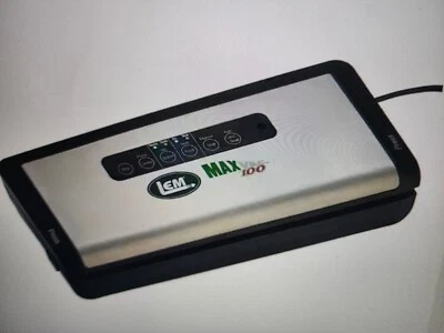 LEM MaxVac 100 Black Stainless Steel Food Vacuum Sealer Model #1379 - Image 1 of 4