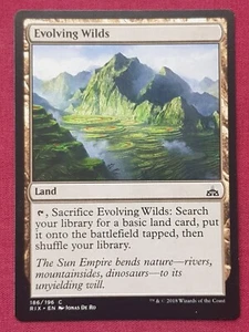 Magic The Gathering RIVALS OF IXALAN EVOLVING WILDS land card MTG - Picture 1 of 2