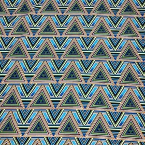 Multicolored Triangles to quilt or sew 1 yard of 100% cotton from Blank Quilting - Picture 1 of 9