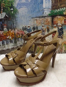 Sandalia ""Tributo"" con correa en T Saint Laurent (YSL) - talla 37,5 - $895 - Imagen 1 de 8