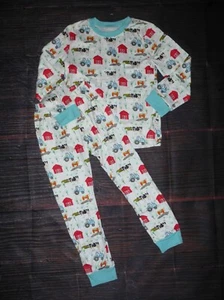 NEW Boutique Farm Animals Girls Boys Long Sleeve Pajamas - Picture 1 of 3