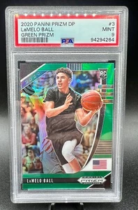 2020 Panini Prizm Draft Picks Green Prizm LaMelo Ball #3 RC Rookie PSA 9 - Bild 1 von 4