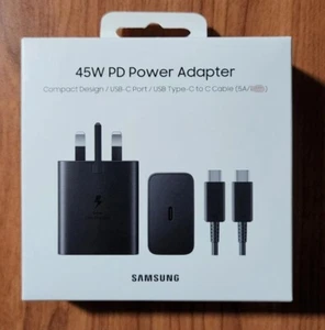 Samsung 45W Super Fast Charger Cable Set - Black - Boxed - for Samsung Phones UK - Picture 1 of 7