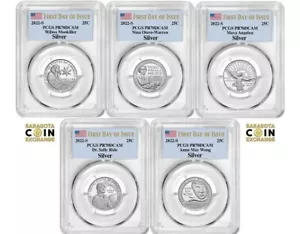 2022 S silberfest amerikanische Frauen 5 Münzen Viertel Set PCGS PR70DCAM erster Tag - Bild 1 von 2
