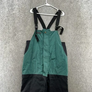 Columbia Bib Overall Mens Medium Green Black Insulated Ski Snowboard Pant - Picture 1 of 10
