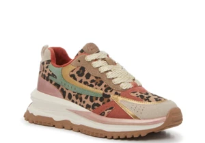 Blowfish Malibu Sneaker Leo Donna Marrone Stampa Leopardo/Oro Rosa Metallizzato/Multi - Foto 1 di 9