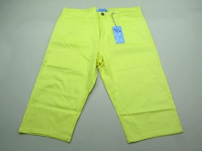 Bermudas Largas Rein On Me Para Mujer 14 Amarillo Pastel Cremallera Costera Primavera Preppy Foto 1 de 4