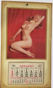 Vintage Rare Marilyn Monroe Nude Pull Away Calendar 1955 Original Golden Dreams - Bild 1 von 12