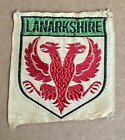 Vintage Lanarkshire Boy Scout Silk Ribbon Badge