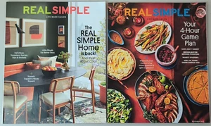 REAL SIMPLE Magazine Lot 2 Back Issues 2023 Oct Nov Food Decor Lifestyle Trends - Picture 1 of 7