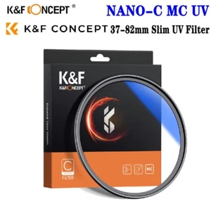 K&F Concept 37-82mm MC UV Protection Lens Filter Ultra Slim Blue Multi-Coated - Picture 1 of 11