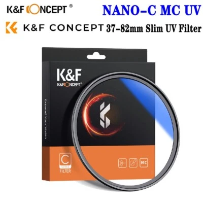 K&F Concept 37-82mm MC UV Protection Lens Filter Ultra Slim Blue Multi-Coated - Image 1 of 4