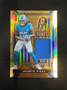 2023 panini gold standard Jahmyr Gibbs newly minted rc patch /399 NM-12 lions