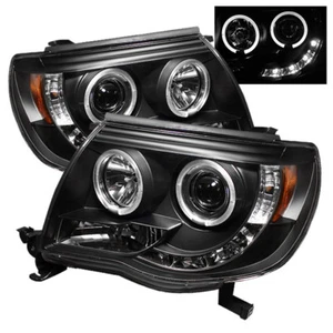 Toyota 05-11 Tacoma Black Dual Halo LED Projector Headlights Lamp PRE/X-Runner - Bild 1 von 1
