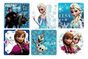 12 Disney Frozen Movie Anna Olaf Elsa Kid Bday Stickers Party Goody Bag Favor - Picture 1 of 1
