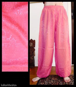 Harem Pants Belly Dance Hot Pink Sparkle - Picture 1 of 1