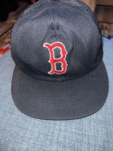 Vintage 1980's Boston Red Sox MLB McDonald's Tag Blue Trucker Snapback Hat Mint - Picture 1 of 6