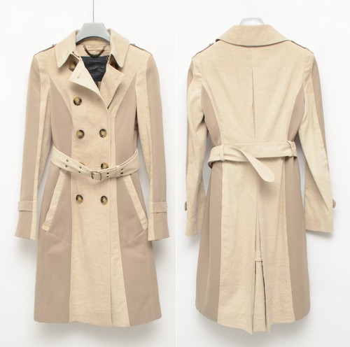 Raro trench donna Burberry Prorsum beige taglia IT 38 US 4 UK 6 ~ XS