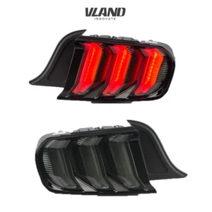 VLAND 5 Model LED Tail Lights For Ford Mustang 2015-2021 Smoked Assembly - Picture 1 of 7