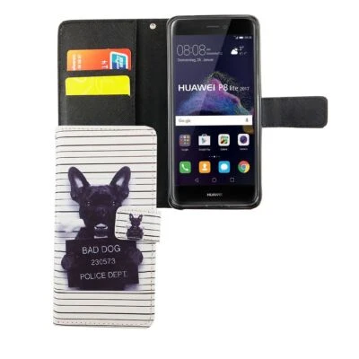 Custodia Protettiva Per Huawei P8 Lite 2017 Cover Borsa Wallet Etui Bumper - Immagine 1 di 4
