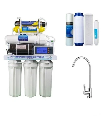 DC SOLUTION Depuratore acqua osmosi invera 8 stadi purificatore domestico rubinetto potabile