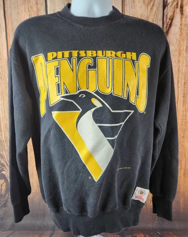 Vintage Nutmeg NHL Pittsburgh Penguins Crewneck Sweatshirt 1992 Pullover Large L Cover