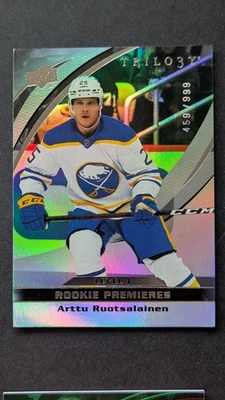 2021-22 UD Trilogy Rookie Premieres Level 1 Arttu Ruotsalainen Sabres RC /999 - Image 1 of 3