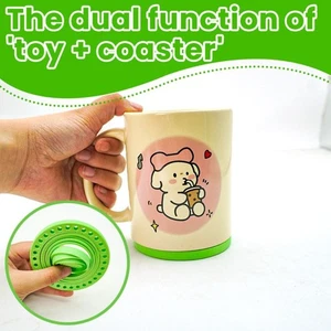 Heat Insulation 360° Rotating Coaster Toy Depressed Relief Toy Office - Picture 1 of 10
