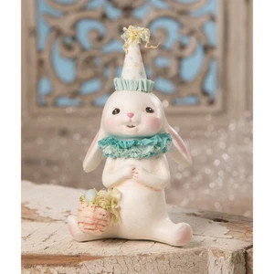 Bethany Lowe Easter Paper Mache Egg Hunt Bunny Figurine MA0402 New Free Shipping - Picture 1 of 3