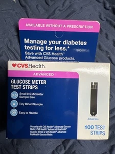 Strisce Reattive Misuratore di Glucosio 100 ct CVS Salute BBD 6/2025 …Q - Foto 1 di 3