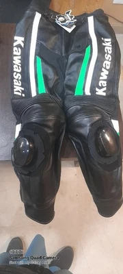 Motorcycle kawasaki Biker  Trouser Racing Motorbike real  Leather racing Pants - Изображение 1 из 4