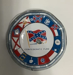 Confederate Rebel Glass Trinket Dish Ashtray Novelty Souvenir Stuckey’s READ - Picture 1 of 7