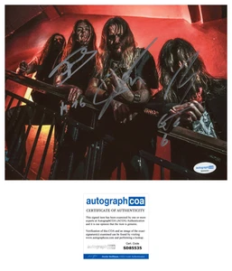 * SODOM * signed 8x10 photo * TOM ANGELRIPPER, BLACKFIRE GOSDZIK * ACOA * - Picture 1 of 2