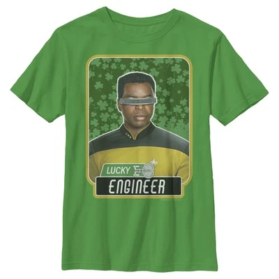 Boy's Star Trek: The Next Generation St. Patrick's Day Lucky Engineer La Forge T - Image 1 of 2