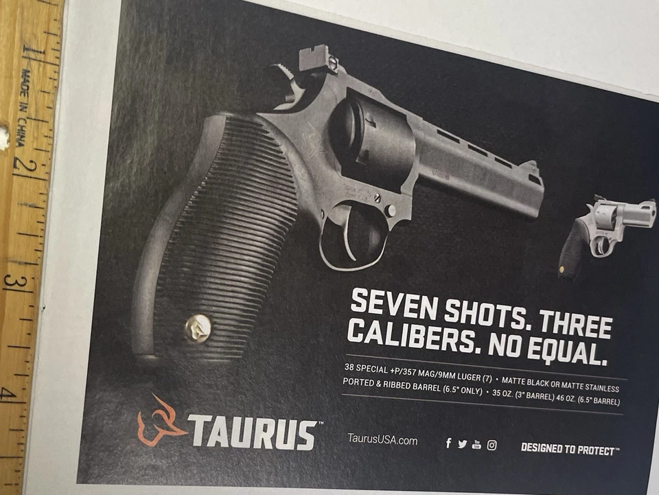 PISTOLA TAURUS FIREARMS Seven Shot impresión original anuncio #595 Foto 1 de 1