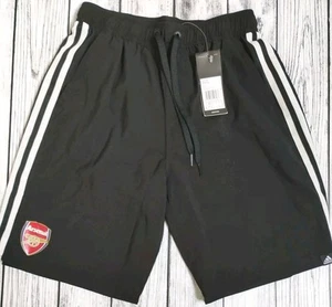 Adidas 3 Stripes Classic Length Arsenal Swimming Swim Shorts Black Men's XS - Picture 1 of 4