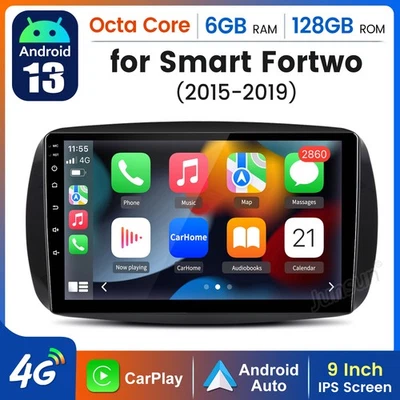 Android 14 Für Smart Forfour Fortwo 453 ﻿Carplay Autoradio GPS NAVI BT DAB+128GB - Bild 1 von 4