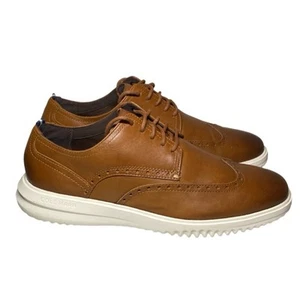Cole Haan Grand Plus British Tan Wingtip Oxford Shoes Men’s Size 10 - C36939 - Picture 1 of 15