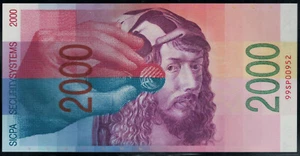 Test Note SICPA Switzerland - "2000 Dürer" intaglio - Specimen in UNC - Picture 1 of 2