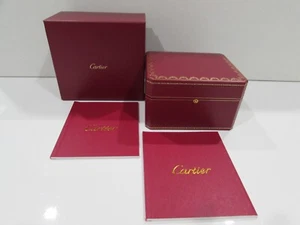 CARTIER CRC0000426 WATCH AND JEWELERY STORAGE BOX RED * BLACK WITH OUTER BOX - Picture 1 of 9