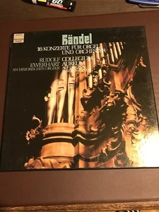 Händel 16 Konzerte Orgel Orchester 4 LP Box Rudolf Ewerhart/ Collegium Aureum978 - Foto 1 di 3