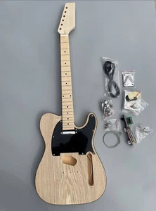 Electric Guitar Kit ASH Wood Guitar Body 22 Fret Maple Guitar Neck for Tele DIY - Picture 1 of 5