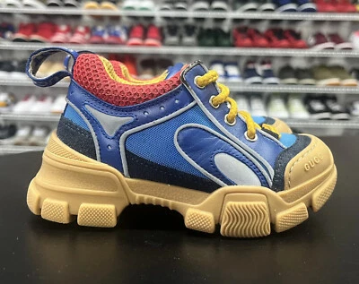 Zapatillas Gucci Flashtrek 100% Auténticas Azules Niño Talla EU 24 US 8 Usadas Una Vez Foto 1 de 4