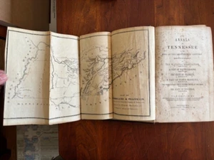 1853 Annals of TENNESSEE History Settlement TN Indians, Ramsey w Foldout MAP 1st - Imagen 1 de 4